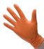 Nitril gloves with grip size S orange