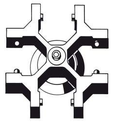 Swing-out rotor 90C voor buisjesbekers 15 ml type 1624 voor Rotofix 32A